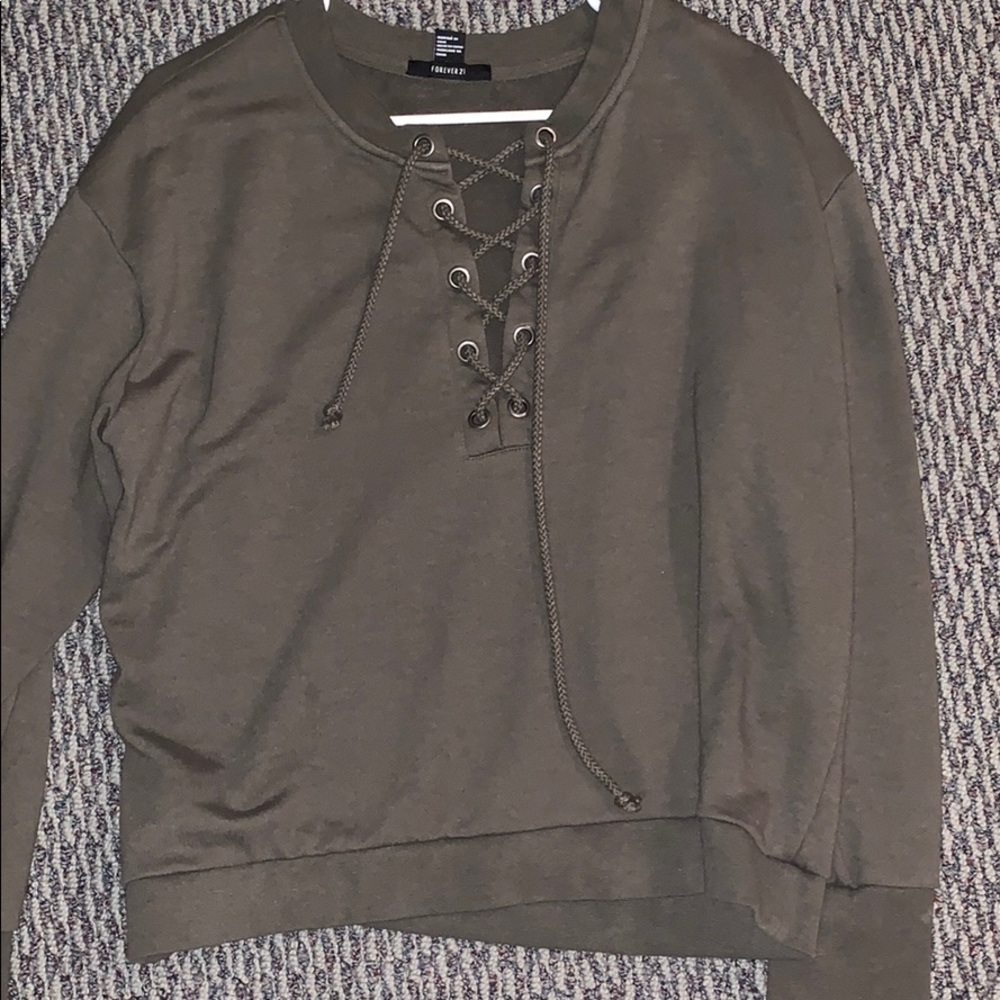 Cross neck sweater